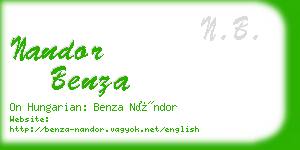 nandor benza business card